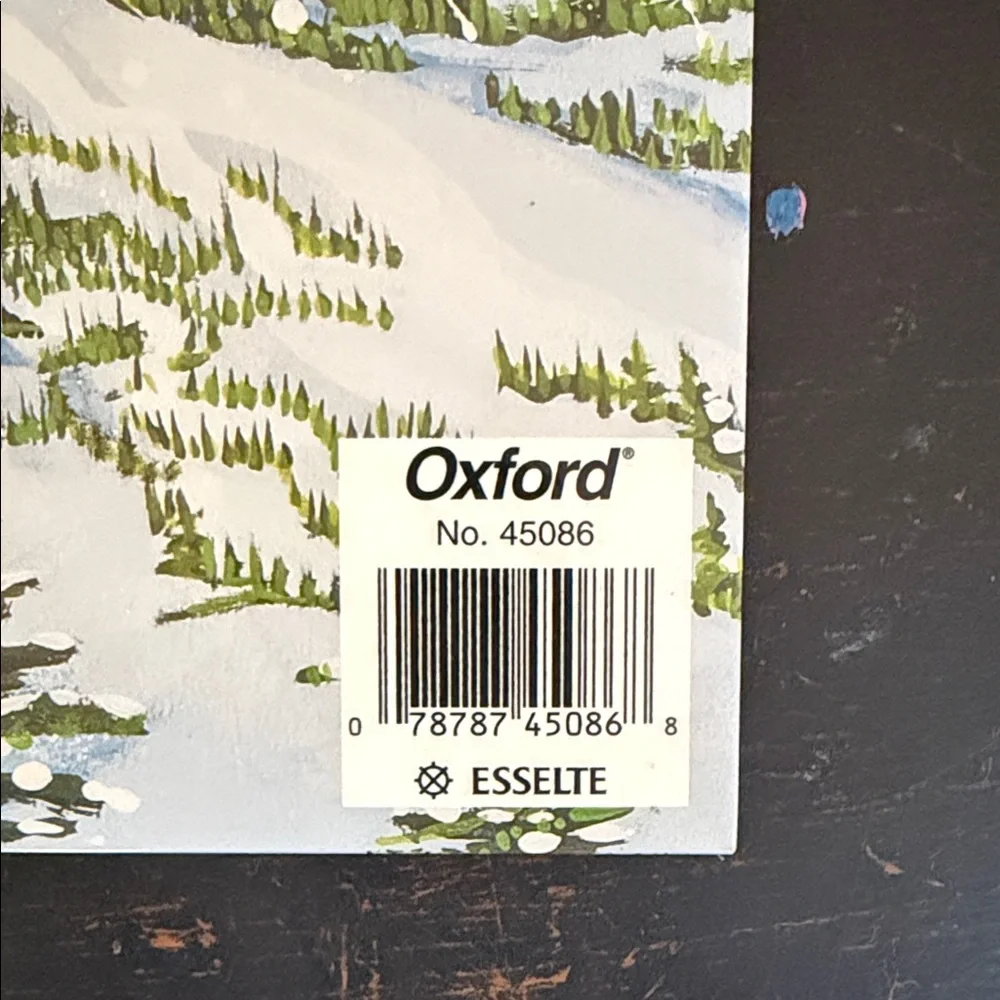 Vintage Oxford Skiing Art IN YOUR FACE school office folder